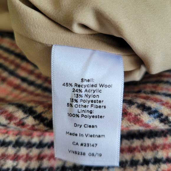 Talbots Recycled Wool Skirt Pink Plaid A-Line Fall Winter Women 10 - Picture 11 of 12